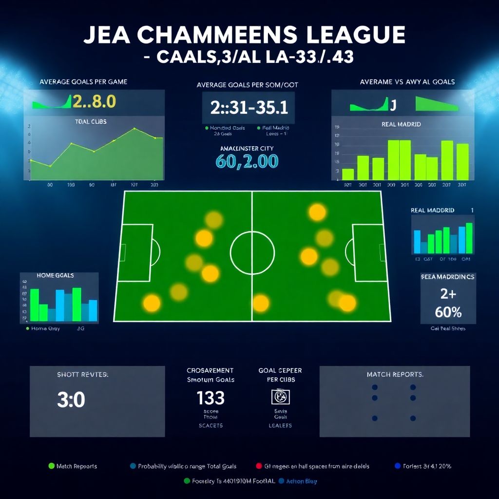 Анализ забитых и пропущенных голов в Лиге чемпионов последних сезонов
