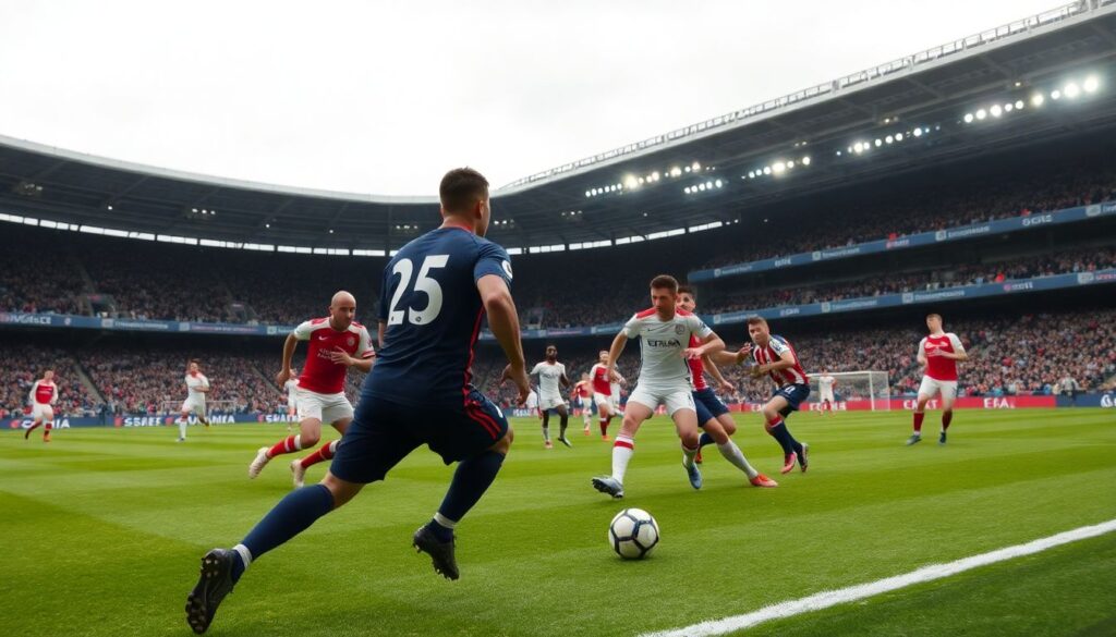 Сравнение стилей футбола в Английской Премьер-Лиге и Лиге Чемпионов - иллюстрация