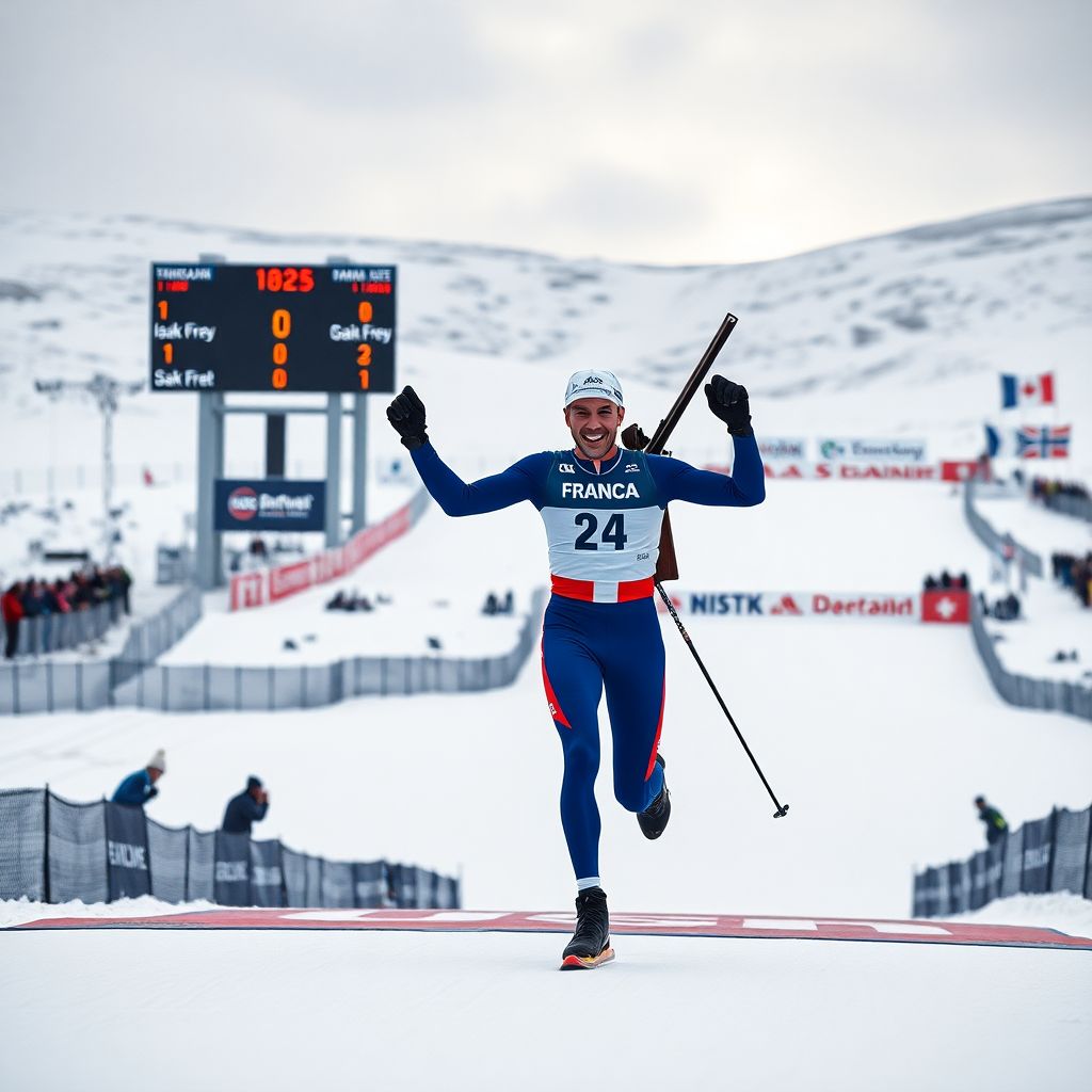 Француз Дамьен Леве выиграл спринт на чемпионате Европы по биатлону в Норвегии