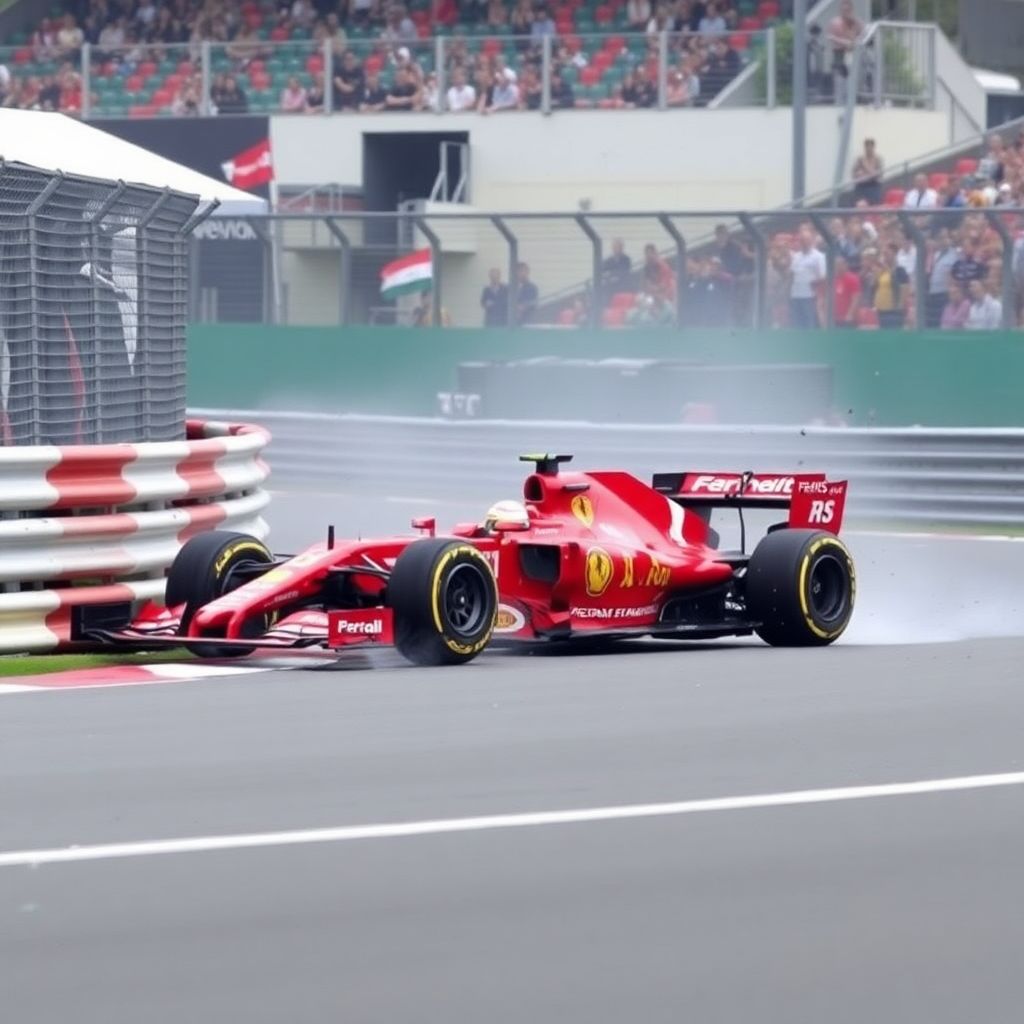 Хэмилтон разбил болид ferrari на третьей тренировке Гран-при Бельгии